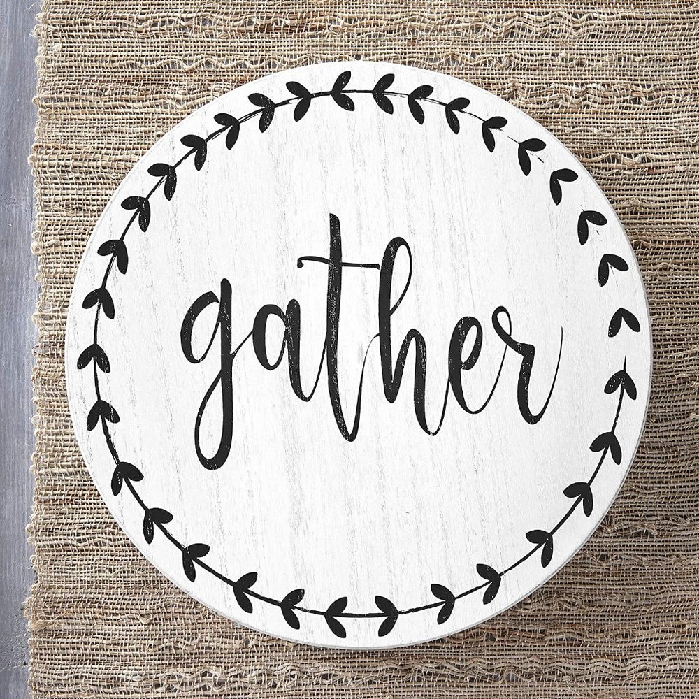 Rotatable Lazy Susan with Sentimental Phrase